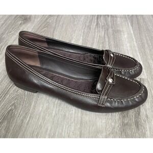 Coach Women's Brown Leather Driver Loafer   Style # F2080 Size 8.5‎ N